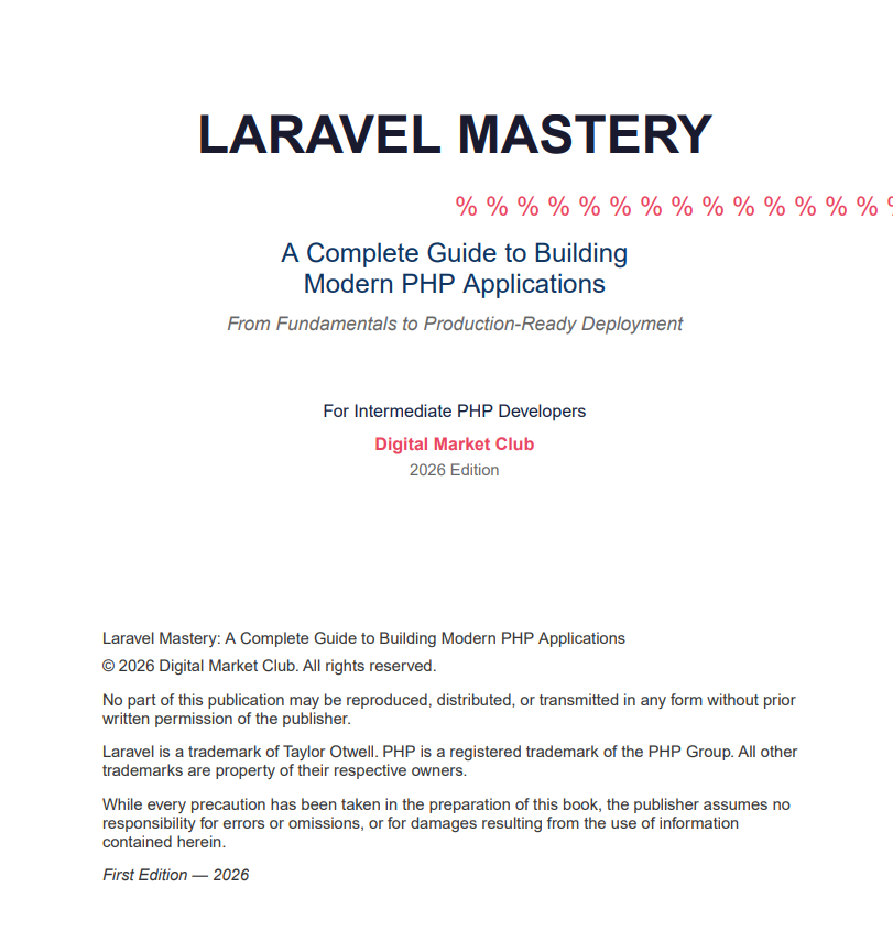 Laravel Mastery Ebook 2026 edition